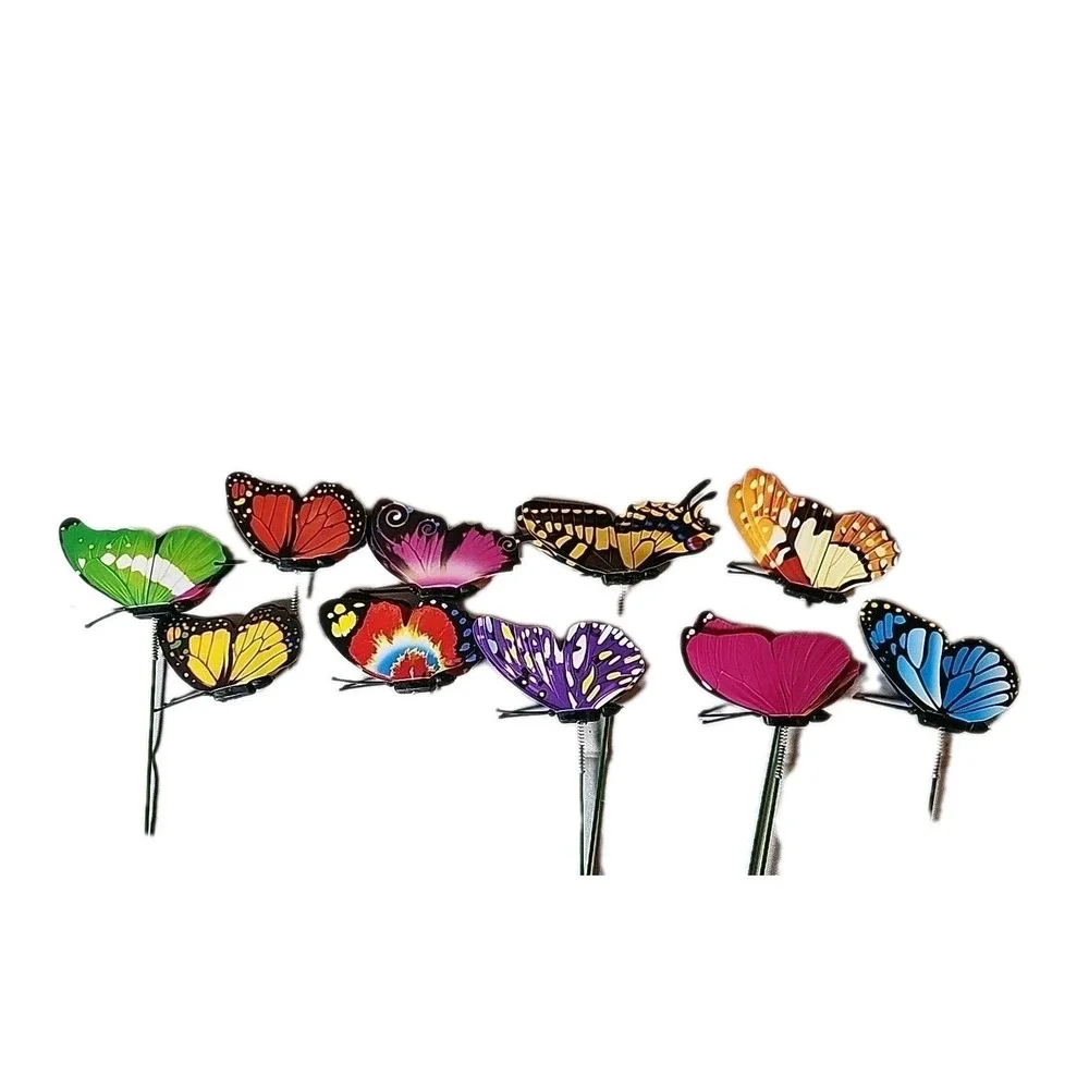 10pcs Spring Butterfly Stakes Indoor Plants & Garden Decor Realistic Waterproof